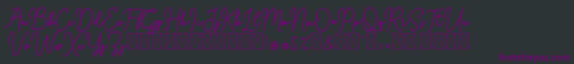 Шрифт Blassville demo – фиолетовые шрифты на чёрном фоне