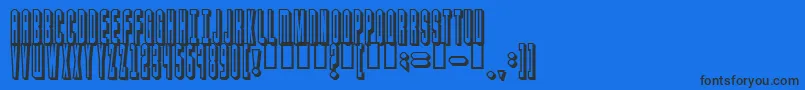 フォントblaster – 黒い文字の青い背景