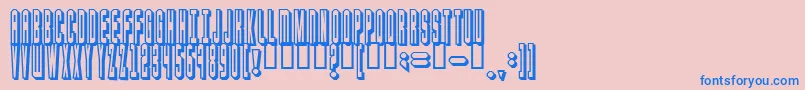 blaster Font – Blue Fonts on Pink Background