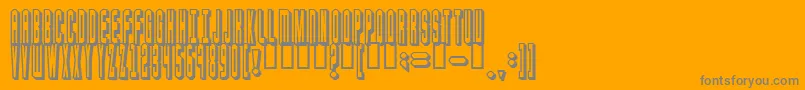 blaster Font – Gray Fonts on Orange Background