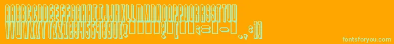 blaster Font – Green Fonts on Orange Background