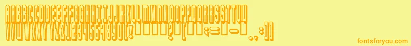 blaster Font – Orange Fonts on Yellow Background