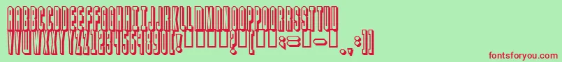 blaster Font – Red Fonts on Green Background