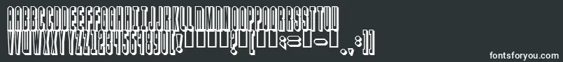 blaster-fontti – valkoiset fontit mustalla taustalla
