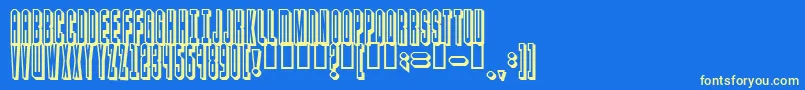 blaster Font – Yellow Fonts on Blue Background