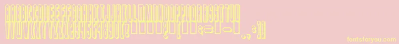 blaster Font – Yellow Fonts on Pink Background