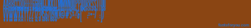 BLASTIMO SANS Font – Blue Fonts on Brown Background