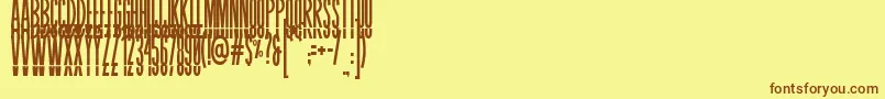 BLASTIMO SANS Font – Brown Fonts on Yellow Background