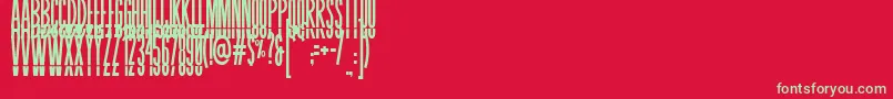 BLASTIMO SANS Font – Green Fonts on Red Background