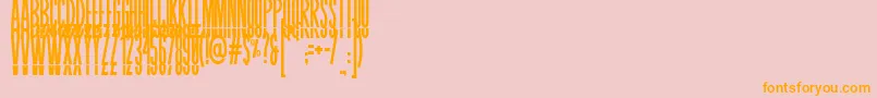 BLASTIMO SANS Font – Orange Fonts on Pink Background
