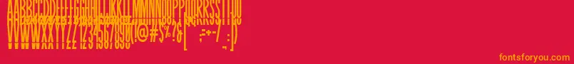 BLASTIMO SANS Font – Orange Fonts on Red Background