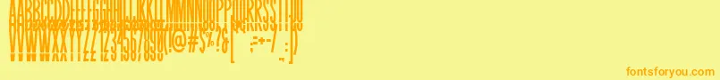 BLASTIMO SANS Font – Orange Fonts on Yellow Background