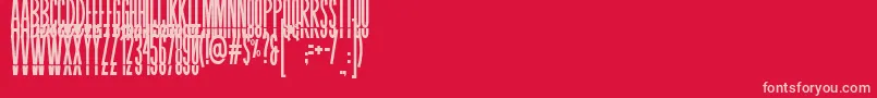 BLASTIMO SANS Font – Pink Fonts on Red Background