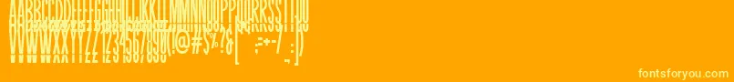 Czcionka BLASTIMO SANS – żółte czcionki na pomarańczowym tle