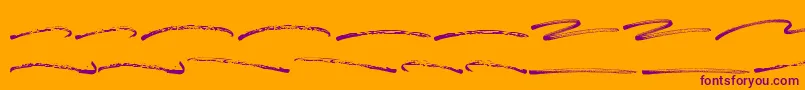 Blastimo Swash-fontti – violetit fontit oranssilla taustalla