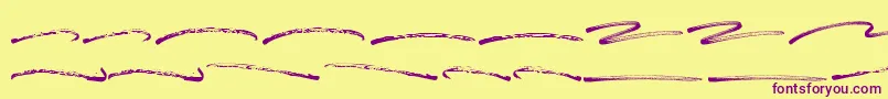 Fonte Blastimo Swash – fontes roxas em um fundo amarelo