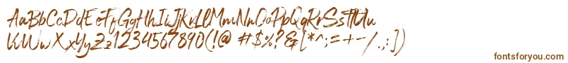 Blastimo-Schriftart – Braune Schriften auf weißem Hintergrund