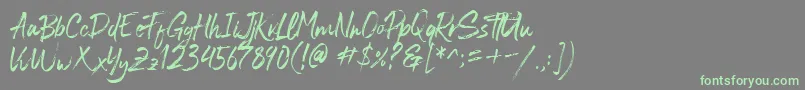Шрифт Blastimo – зелёные шрифты на сером фоне
