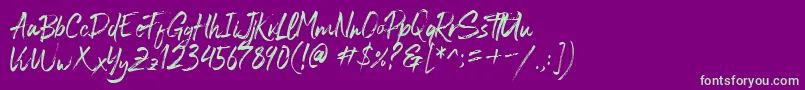 Blastimo-fontti – vihreät fontit violetilla taustalla