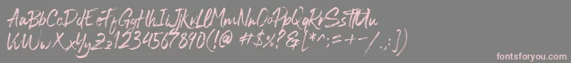 Шрифт Blastimo – розовые шрифты на сером фоне