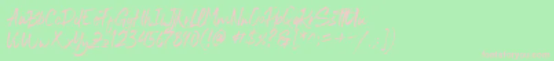 Blastimo Font – Pink Fonts on Green Background