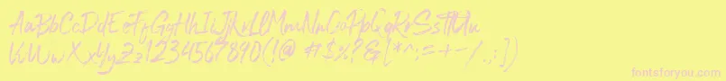 Шрифт Blastimo – розовые шрифты на жёлтом фоне