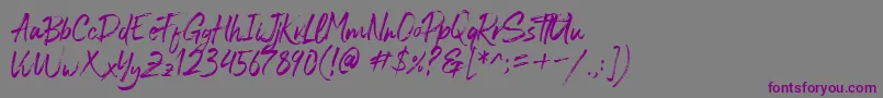 Шрифт Blastimo – фиолетовые шрифты на сером фоне