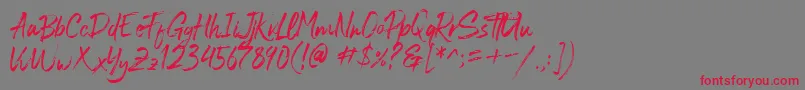 Blastimo Font – Red Fonts on Gray Background