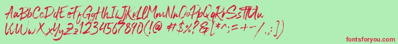 Blastimo Font – Red Fonts on Green Background