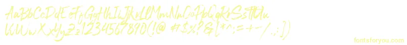 Blastimo-Schriftart – Gelbe Schriften auf weißem Hintergrund