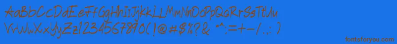 More about Blasting Brush Font Blasting Brush Font – Brown Fonts on Blue Background