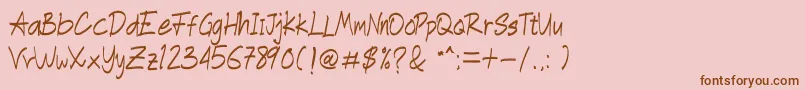 Blasting Brush Font – Brown Fonts on Pink Background
