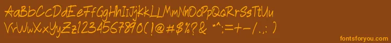 Blasting Brush Font – Orange Fonts on Brown Background