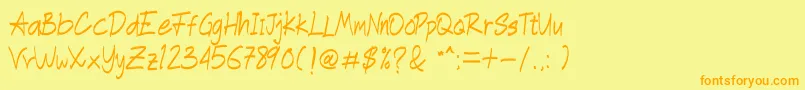 Blasting Brush Font – Orange Fonts on Yellow Background
