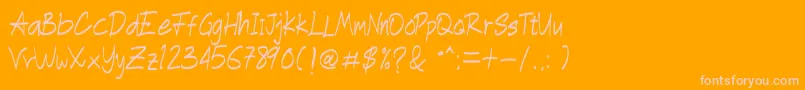 Blasting Brush Font – Pink Fonts on Orange Background