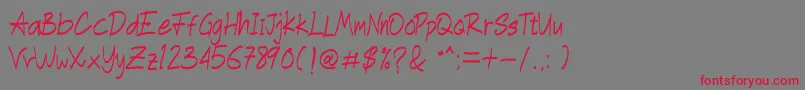 Blasting Brush Font – Red Fonts on Gray Background