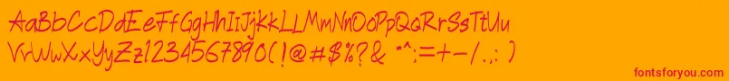 Blasting Brush Font – Red Fonts on Orange Background