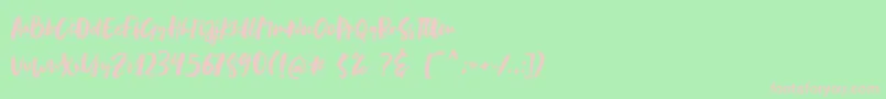 Blastpink Script Font – Pink Fonts on Green Background