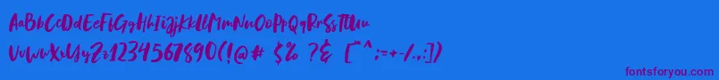 Fonte Blastpink Script – fontes roxas em um fundo azul