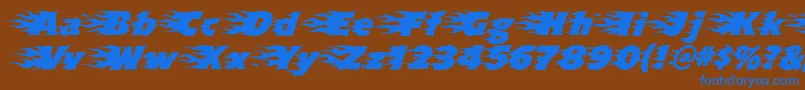 Blazed-fontti – siniset fontit ruskealla taustalla