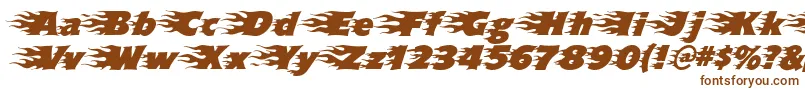 Blazed Font – Brown Fonts on White Background