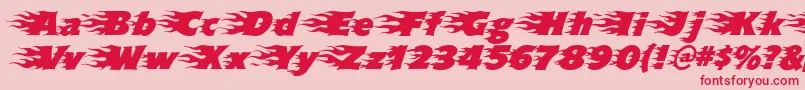 More about Blazed Font Blazed Font – Red Fonts on Pink Background