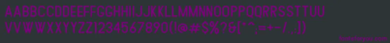 Czcionka Bledug – fioletowe czcionki na czarnym tle