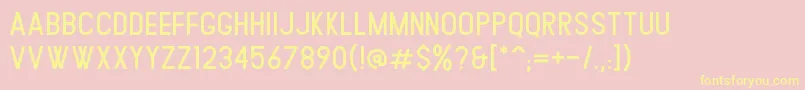 Bledug Font – Yellow Fonts on Pink Background