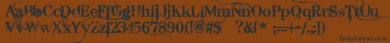 Bleeding Cowboys Font – Black Fonts on Brown Background