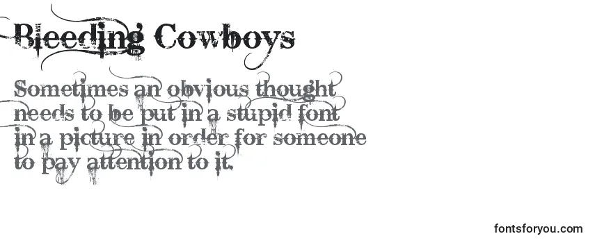 Schriftart Bleeding Cowboys
