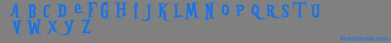 Bleeding Freaks Demo-Schriftart – Blaue Schriften auf grauem Hintergrund