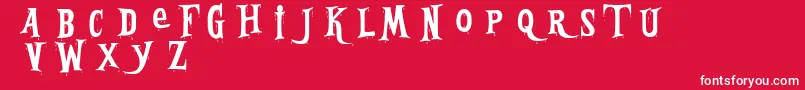 Bleeding Freaks Demo Font – White Fonts on Red Background
