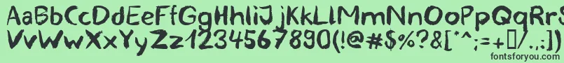 blemished Font – Black Fonts on Green Background