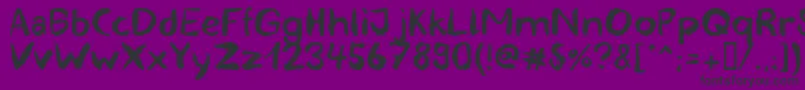 blemished Font – Black Fonts on Purple Background